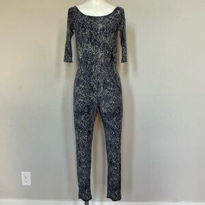 Rachel Pally navy Blue & Gray Scoop Neck Jumpsuit